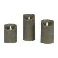 Ledkaarsen wax - groen - set van 3