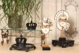 Decoratieve kroon - zwart - 13,2 cm - kunsthars