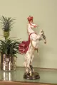 Paardenbeeld - Rood/Wit - 40 cm