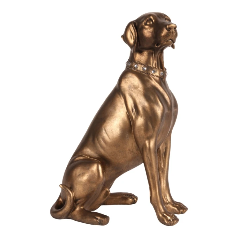 Hondenbeeld Weimaraner - goud - 39 cm