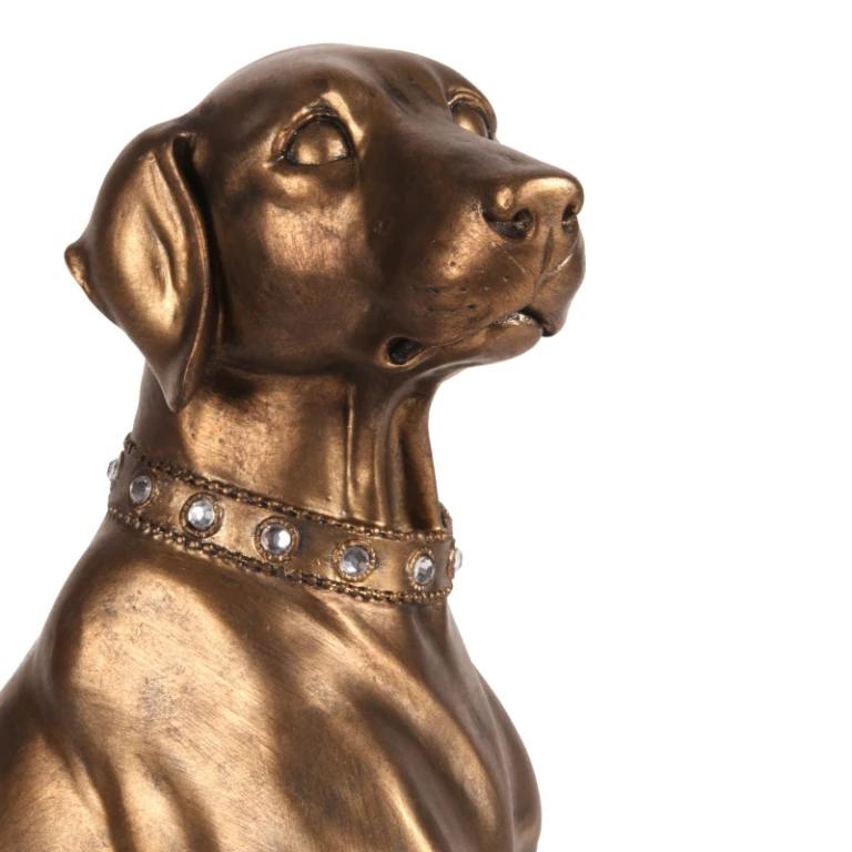 Hondenbeeld Weimaraner - goud - 39 cm