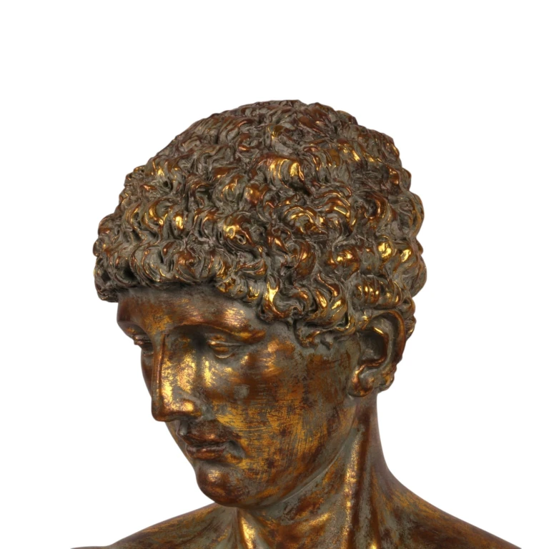 Buste op standaard - goud - 53 cm