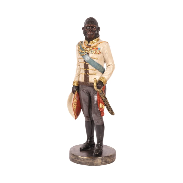 Orang-oetanbeeld op voet - ivoor - 40,5 cm