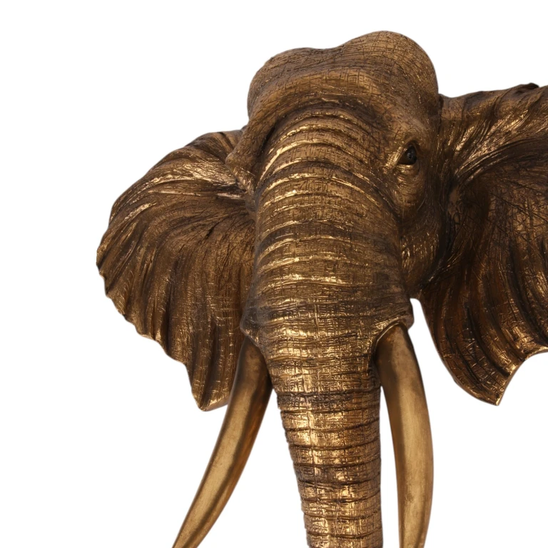 Wandornament Olifant - goud - 61 cm - kunsthars