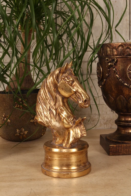 Paardenhoofden goud - 26,5 cm - 1 stuk