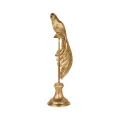 Vogelbeeld op standaard - goud - 49 cm
