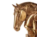 Beeld paardenhoofden - goud - 30 cm