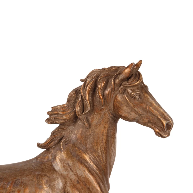 Paardenbeeld bronskleurig - 25 cm