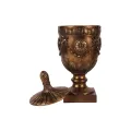 Decoratieve pot met deksel - goud - 44 cm