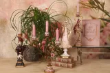 Miniatuurkerstboom - roze - 35,5 cm - kunsthars