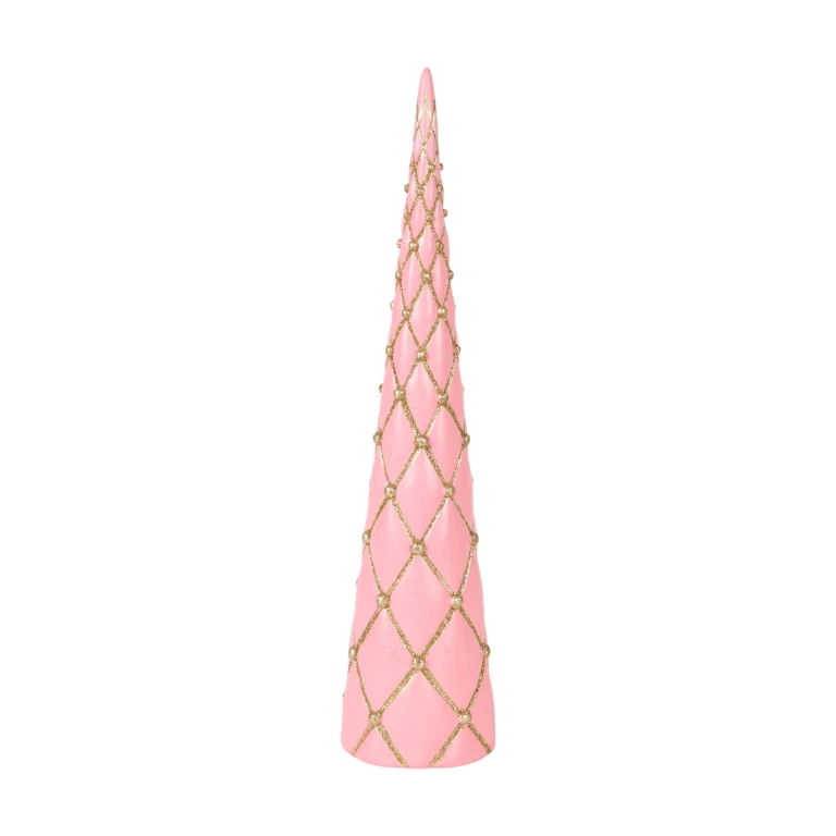 Miniatuurkerstboom - roze - 35,5 cm - kunsthars