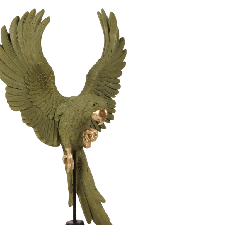 Papegaai op stok - groen - 52,5 cm