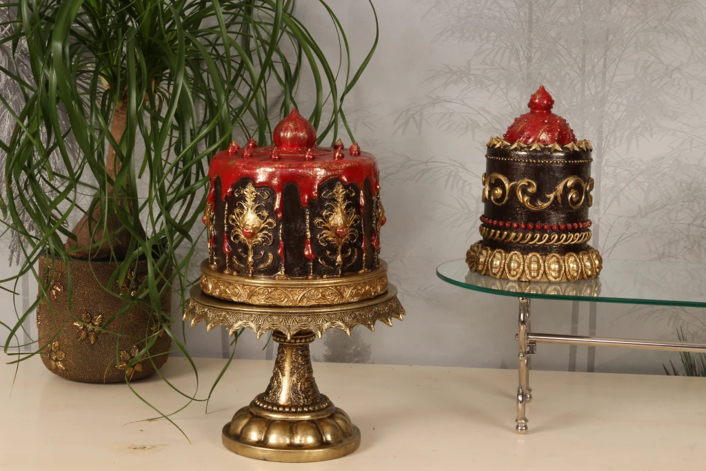 Decoratietaart - bruin - 20 cm - kunsthars