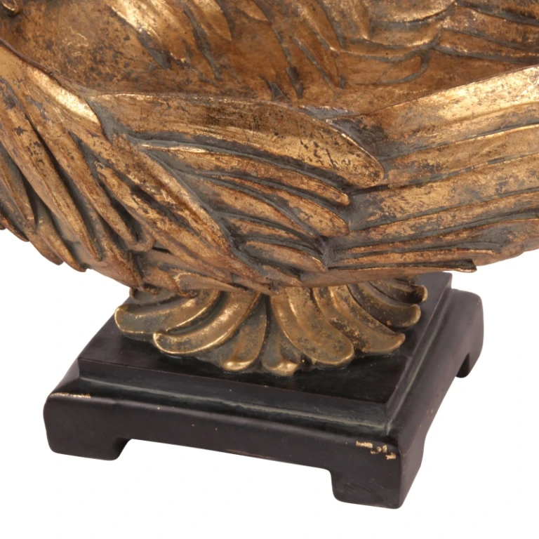 Dutch Style Sierschaal Pauw - goud - 45 cm