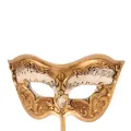 Decoratiemasker op voet - goud - 20,5 cm - kunsthars