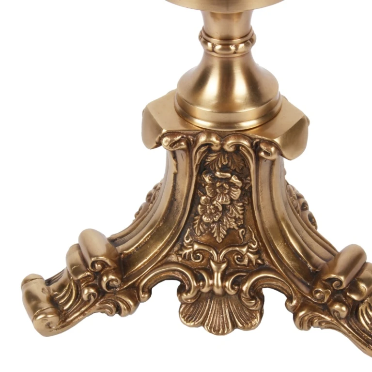 Windlicht Vanna - 57 cm - goud - messing en glas
