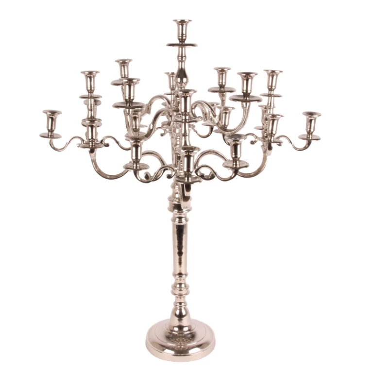 Kandelaar - 25 armen - 100 cm - zilver - aluminium