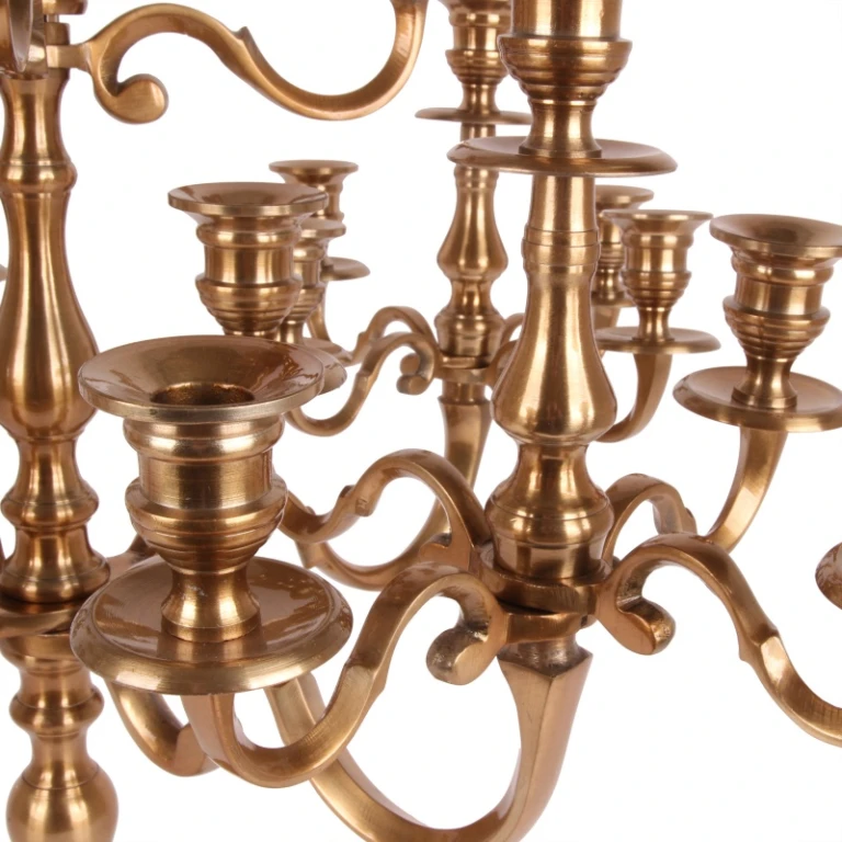 Kandelaar Mujeeb - 70 cm - goud - aluminium
