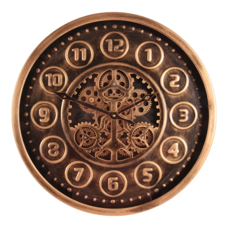 Wandklok Elmont - goud - rond - 46 cm