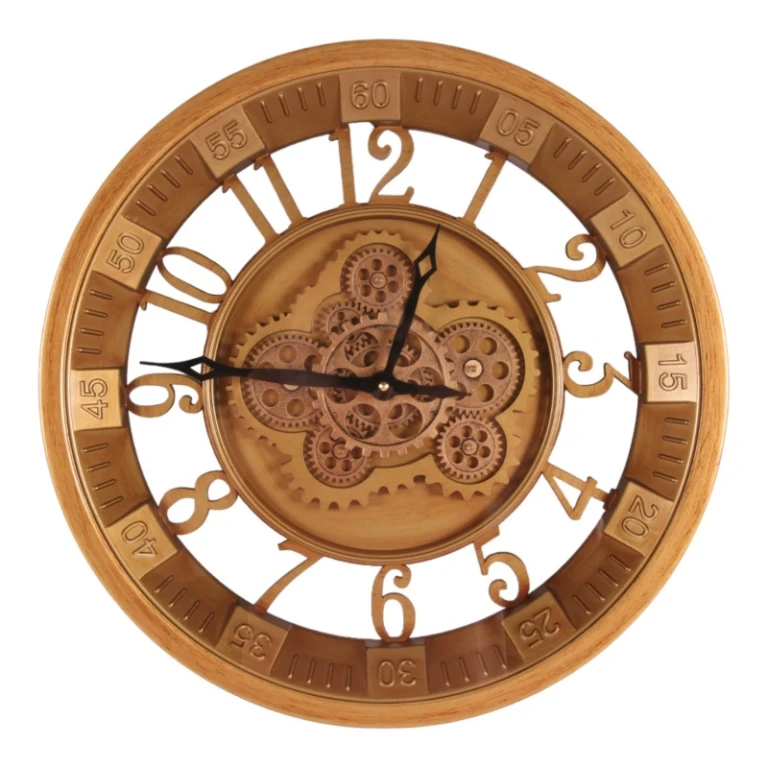 Wandklok Marble Hill - goud - rond - 46 cm