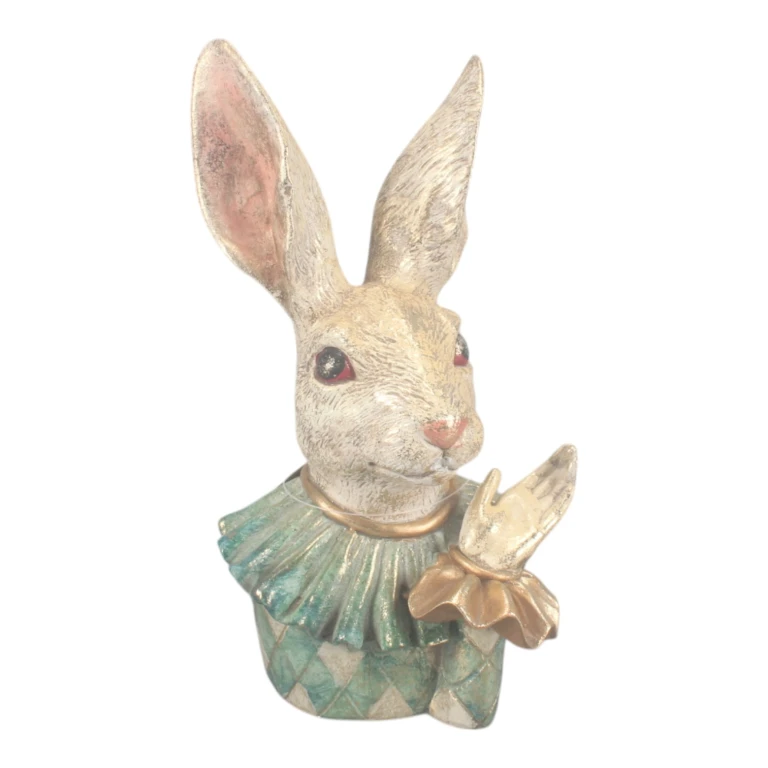 Konijnenbuste - gemengde kleuren - 24 cm