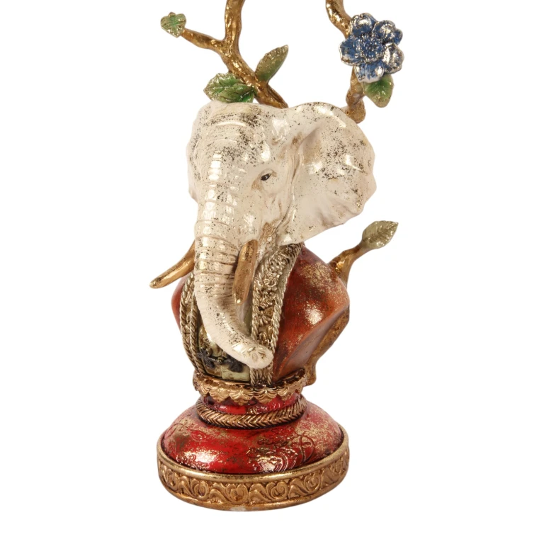 Kandelaar Olifant - 31 cm - veelkleurig - kunsthars