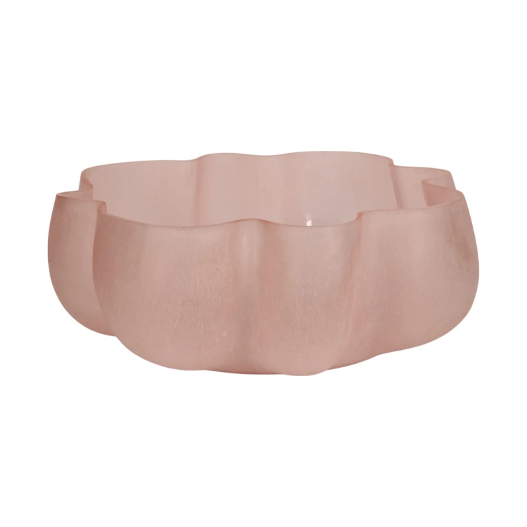 Sierschaal Lotus - roze - glas - 40 cm - 1 stuk
