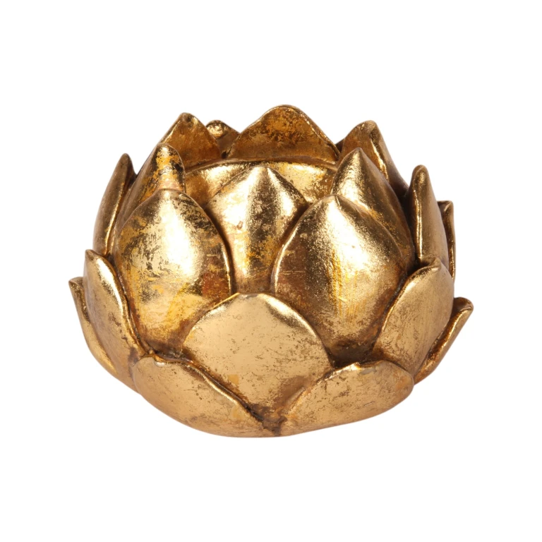 Kandelaar Bloem - 7,1 cm - goud - kunsthars