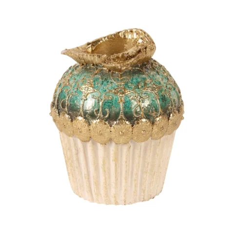 Kandelaar Cake 9,5 cm - Blauw - Resin