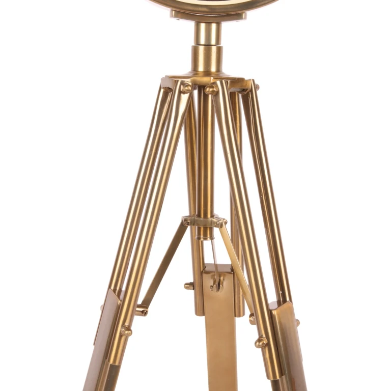 Wereldklok op standaard - goud - 100 cm