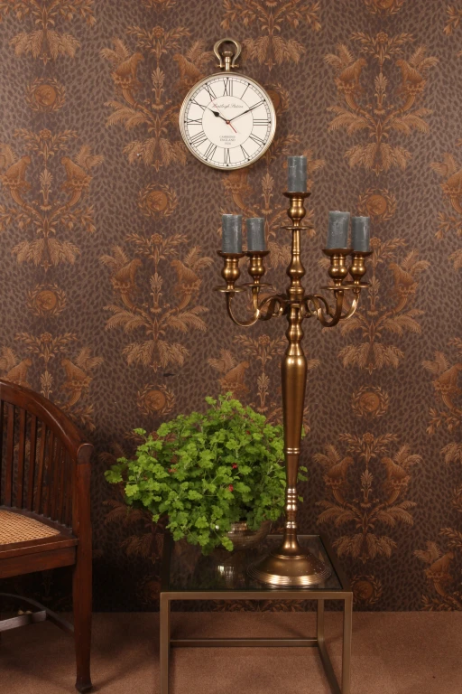 Kandelaar 5-armig - 104 cm - goud - aluminium