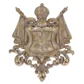 Wandplaque Wapen - beige/goud - 36,5 cm - kunsthars