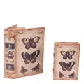 Opbergdoos in boekvorm - 20 cm - beige - kunstleer