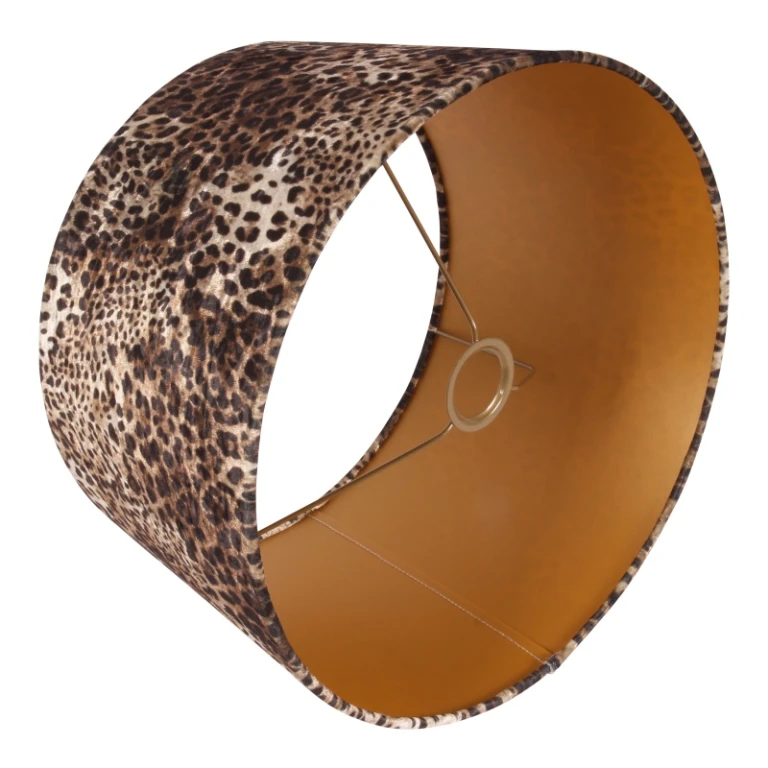 Lampenkap - panterprint - 50 cm - bruin - stof