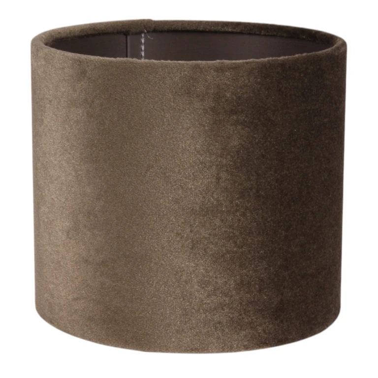 Lampenkap - cilinder - groen - stof - 15 cm