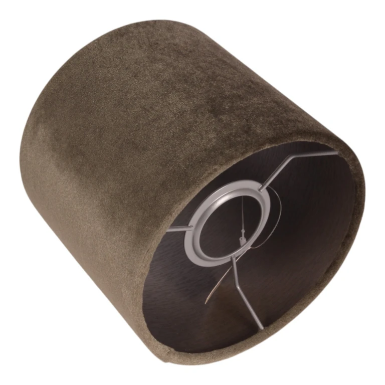 Lampenkap - cilinder - groen - stof - 15 cm
