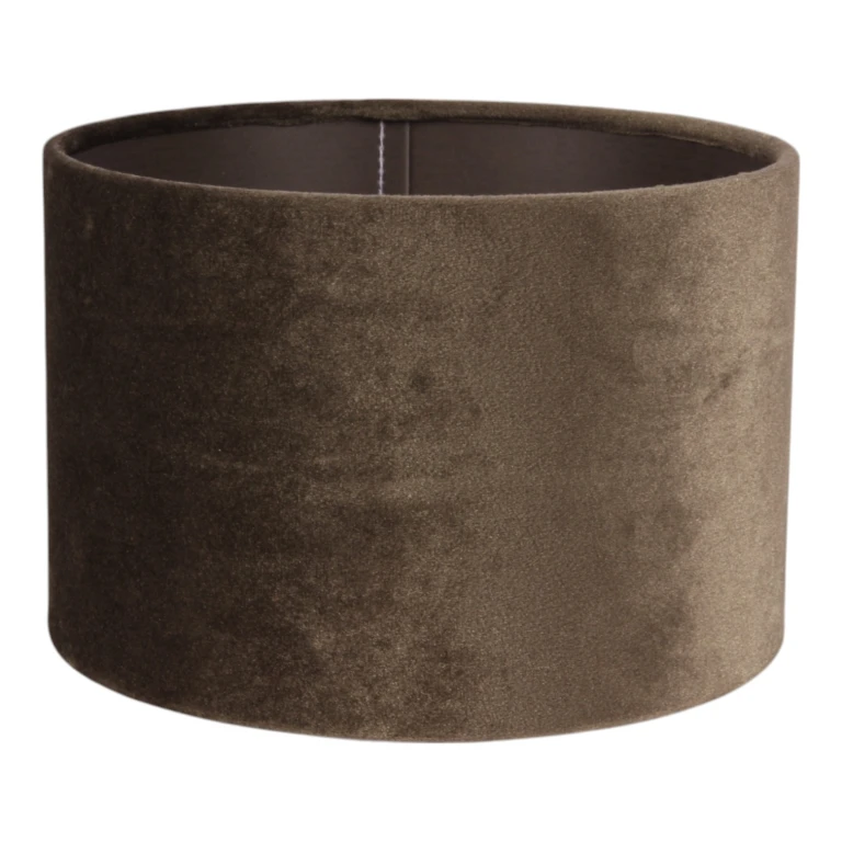 Lampenkap Cilinder - 20 cm - groen - stof - 1 stuk