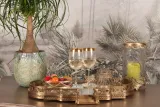 Dienblad met spiegel - messing - goud - 71 x 50 cm