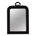 Wandspiegel - zwart - hout - 102 cm