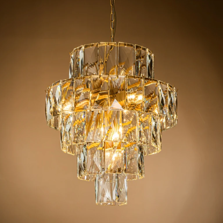 Dutch Style Kroonluchter Basilio - 60 cm - goud - glas