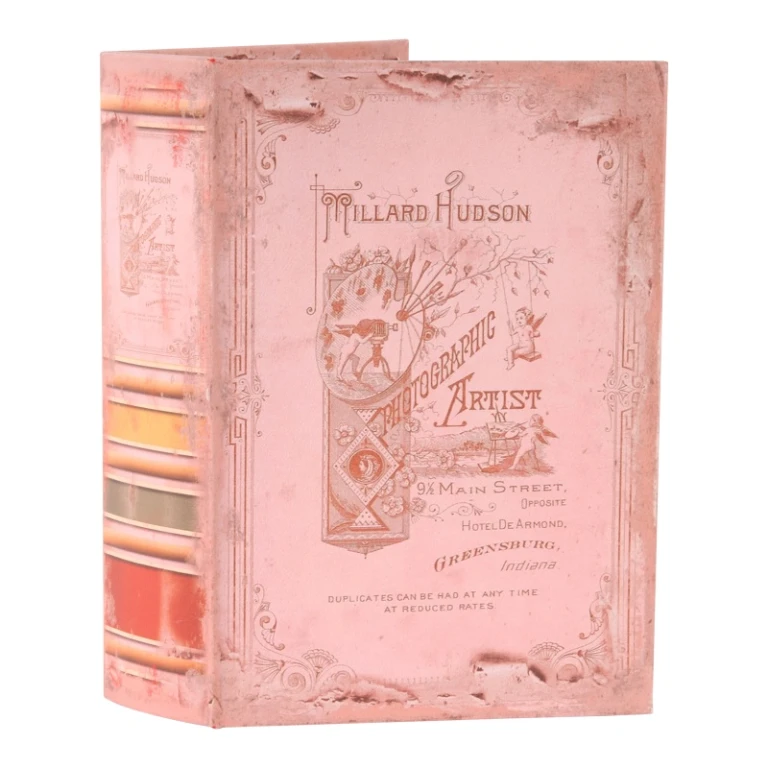 Boekendoos Hudson - 27 cm - roze - kunstleer