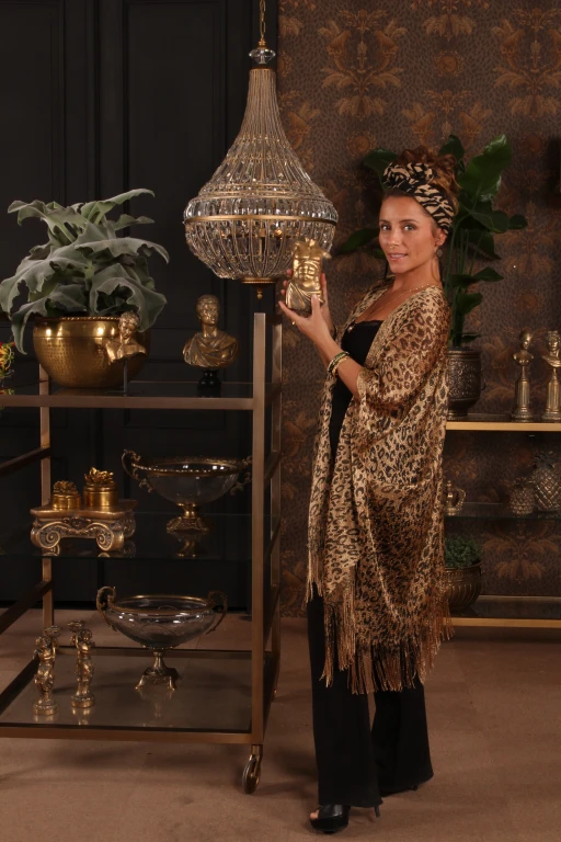 Dutch Style Kroonluchter Colosseo - 80 cm - goud - ijzer en glas