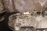 Theelichthouder Bloem - 7,5 cm - zilver - messing