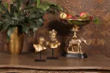 Sierschaal Olifant - messing en glas - 40 cm