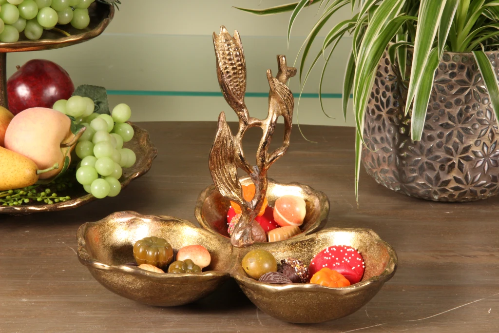 Sierschalen - goud - aluminium - set van 3 stuks - 24 cm