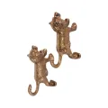 Wandhaak Leeuw - 12 cm - goud - aluminium