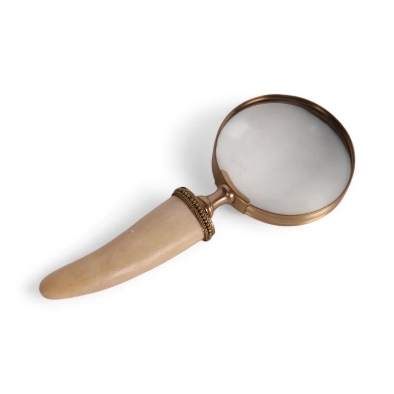 Vergrootglas bot - messing - goudkleurig - 19 cm - 1 stuk