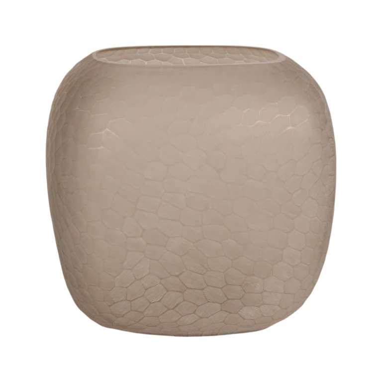 Vaas Pebble - 26 cm - bruin - glas