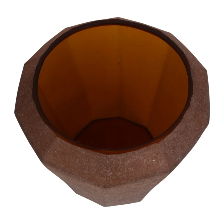 Vaas Diamond - 23 cm - amber - glas