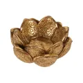 Waxinelichthouder bloem - goud - 12,3 cm